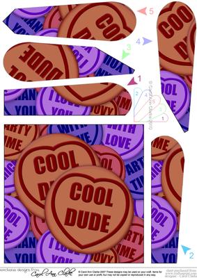 Cool Dude Sweet Heart - Fan Pyramage Topper