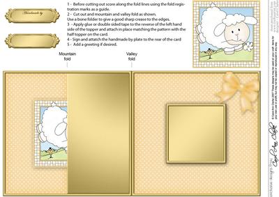 Little Lamb No-hole Fold Back Card