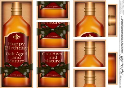 Dl Birthday Whisky in a Box with Top N Bottom Stacker