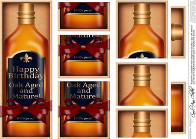Dl Birthday Whisky in a Box with Top N Bottom Stacker