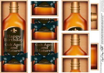 Dl Birthday Whisky in a Box with Top N Bottom Stacker