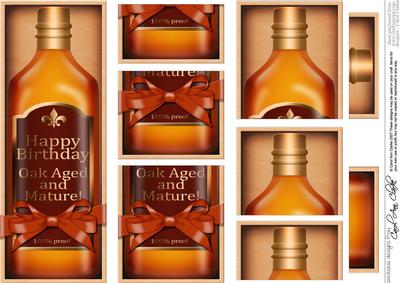 Dl Birthday Whisky in a Box with Top N Bottom Stacker