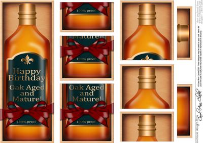 Dl Birthday Whisky in a Box with Top N Bottom Stacker