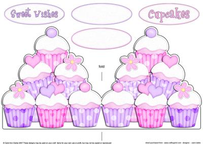Cupcakes Felties Shaped Card