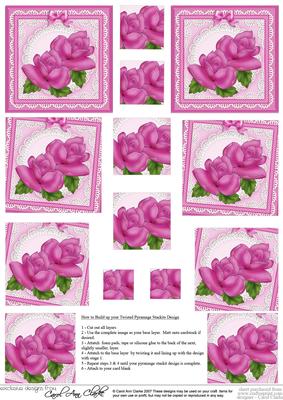 Just Roses Twisted Pyramage Sheet