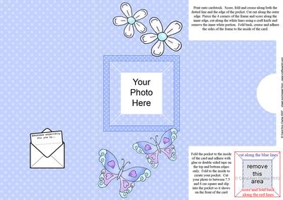 Add a Photo Fluttery Butterflies with Easy Fold Frame