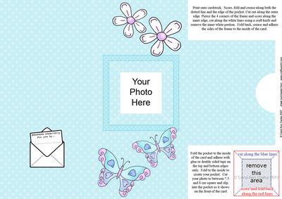 Add a Photo Fluttery Butterflies with Easy Fold Frame