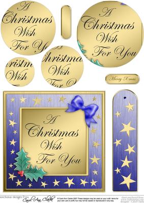 Elegant Christmas Greeting Quick Card with Circle Pyramage