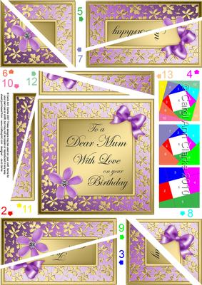 Floral Elegance Mum Birthday Twisted Spiral Side Stacker