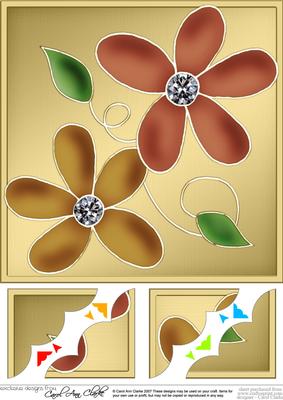 8 x 8 Daisy Daisy Scalloped Corner Topper