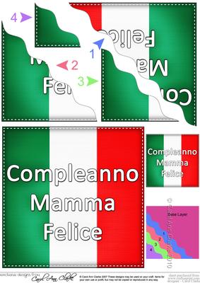 Flying the Flag Italian Happy Birthday Mum