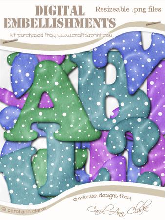 Festive Snowballs Felties Alpha Digital Embellishment