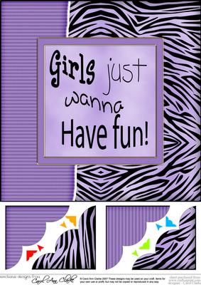 8 x 8 Fun and Funky Animal Print Scalloped Corner Topper