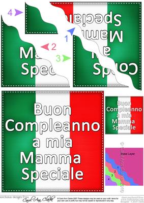 Flying the Flag Italian Happy Birthday Special Mum