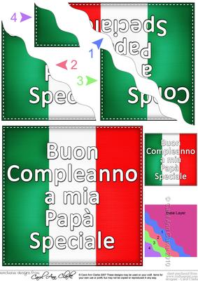 Flying the Flag Italian Happy Birthday Special Dad