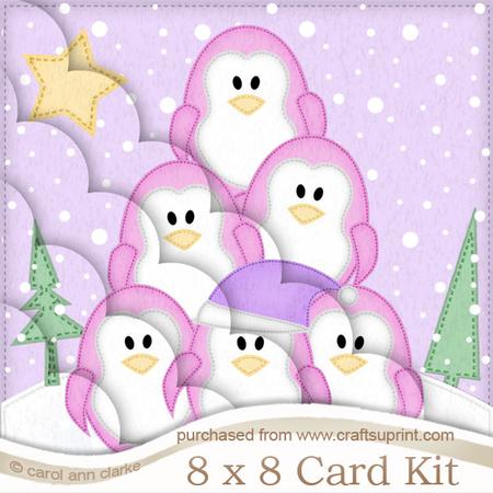 8 x 8 Penguin Tree Felties Kit with Scalloped Corners
