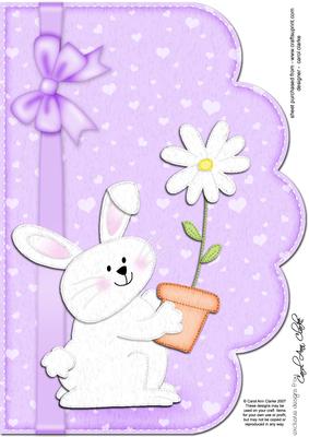 A4 Little Bunny Felties Scalloped Edge