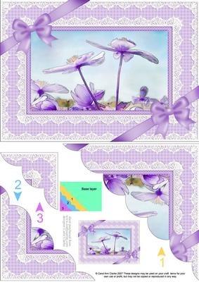 A5 Clematis and Lace Scallop Corner Side Stacker