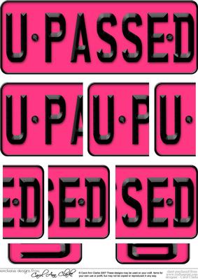 You Passed Novelty Number Plate with Side Stacker