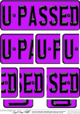 You Passed Novelty Number Plate with Side Stacker