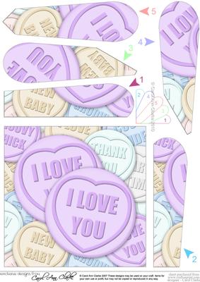 I Love You Sweet Heart Fan Pyramage Topper