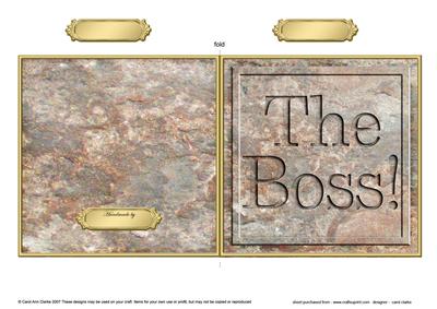 Set in Stone the Boss Cut and Fold Card