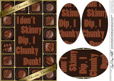 A5 Chocolate Greetings Oval Pyramage Topper