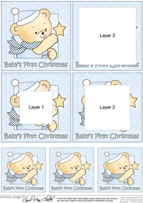 Cute Hunney Bear Robert has a Christmas Star - Babys First Christmas Tunnel Topper