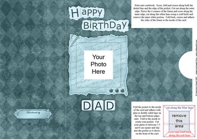 Add a Photo Birthday Dad with Easy Fold Frame
