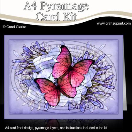 A4 Butterflies & Flowers Oval Pyramage Kit