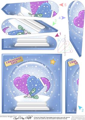 Xmas Love Snowglobe Fan Pyramage Topper