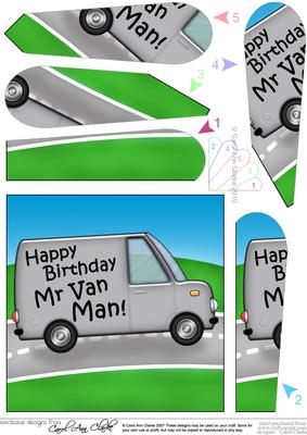 Happy Birthday Mr Van Man Fan Pyramage Topper