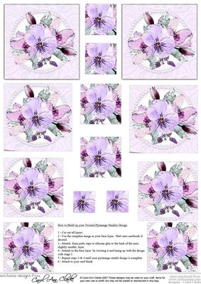 Posy and Pearls Twisted Pyramage Sheet