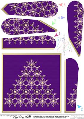 Xmas Snowflake Tree Fan Pyramage Topper