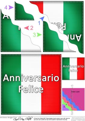 Flying the Flag Italian Happy Anniversary
