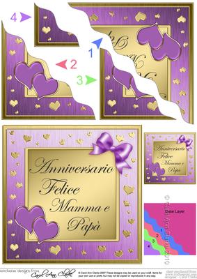 Italian Anniversary Mum and Dad Wavy Corner Side Stacker