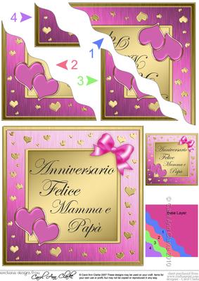 Italian Anniversary Mum and Dad Wavy Corner Side Stacker