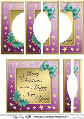 Elegant Christmas Greeting Card with Circular Side Stacker