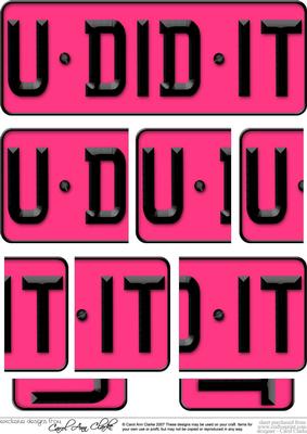 You Did It Novelty Number Plate with Side Stacker