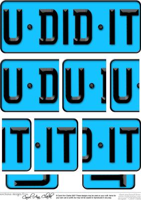 You Did It Novelty Number Plate with Side Stacker