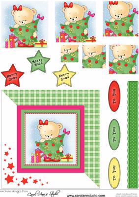 Rosie's Xmas Tree Quick Card Pyramage