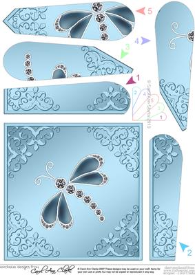 Dragonfly Fan Pyramage Topper