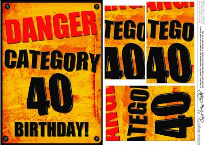 A5 Fun Novelty 40th Birthday Pyramage Topper
