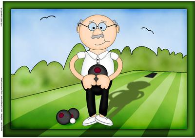 A4 Bert Loves Bowls Card Topper