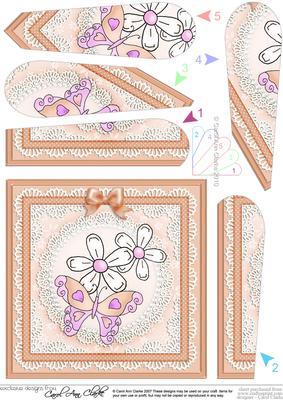Fluttery Butterfly Quick Card with Fan Pyramage Topper
