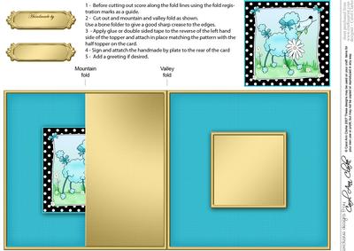 Cute Poodle No-hole Fold Back Card