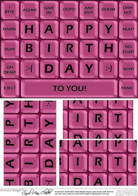 A5 Novelty Fun Computer Keyboard Greetings Oval Pyramage