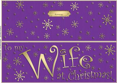 Large Dl to My Wife Christmas Quick Cut and Fold Card