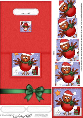 Xmas Robin No-hole Over the Edge N Spiral Pyramid
