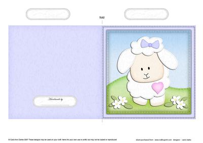 Little Lamb Quick Cut and Fold Card